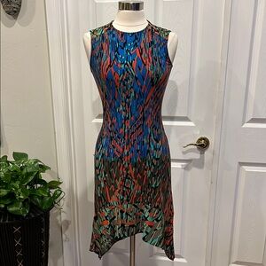 BCBGMAXAZRIA Multicolor Sleeveless Open Back Jersey Dress